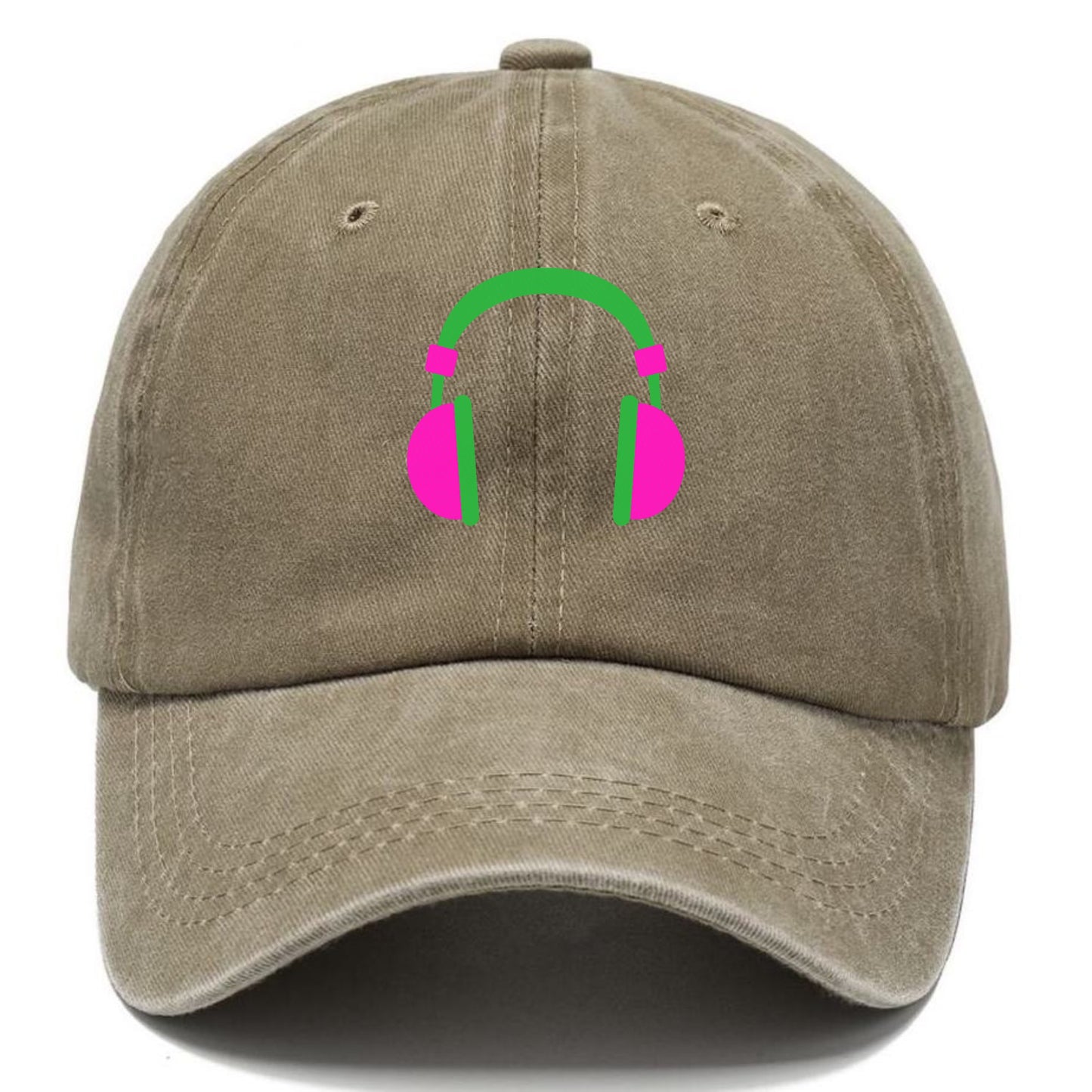 Retro 80s Headphones Pink Hat