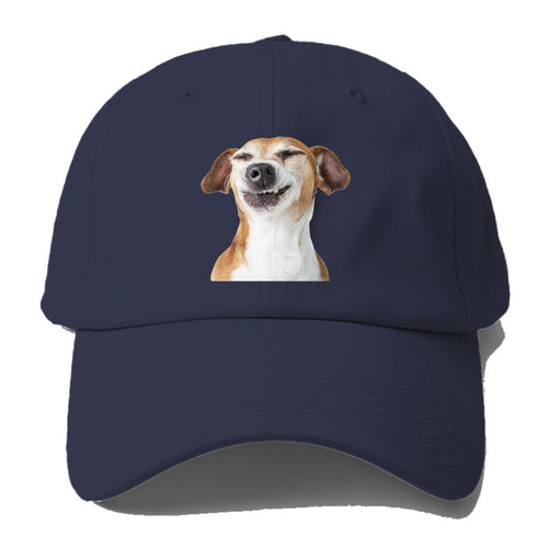 Joyful Jack Russell Terrier With A Beaming, Toothy Smile Baseball Cap For Big Heads