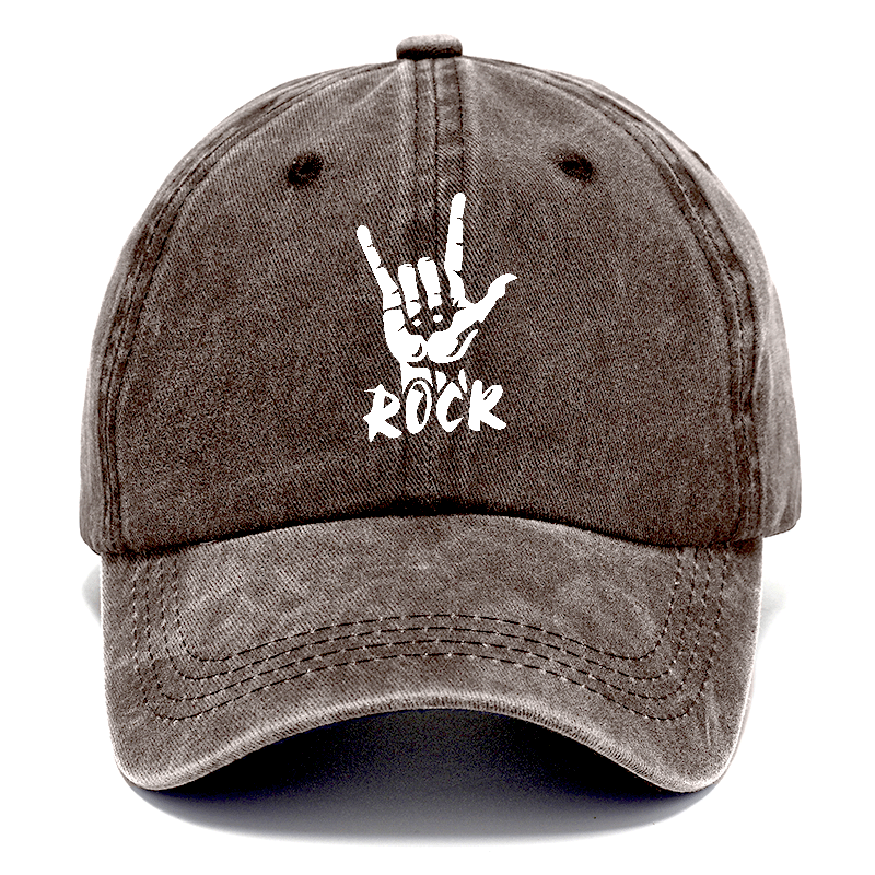 hand horns and rock Hat