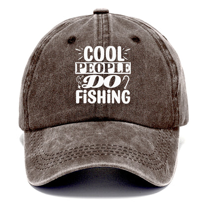 cool people do fishing Hat