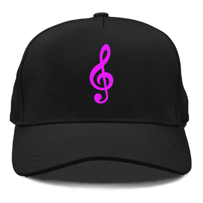 Retro 80s Music Note Purple Hat