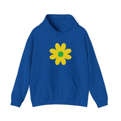 Retro 80s Flower Yellow Hooded Sweatshirt