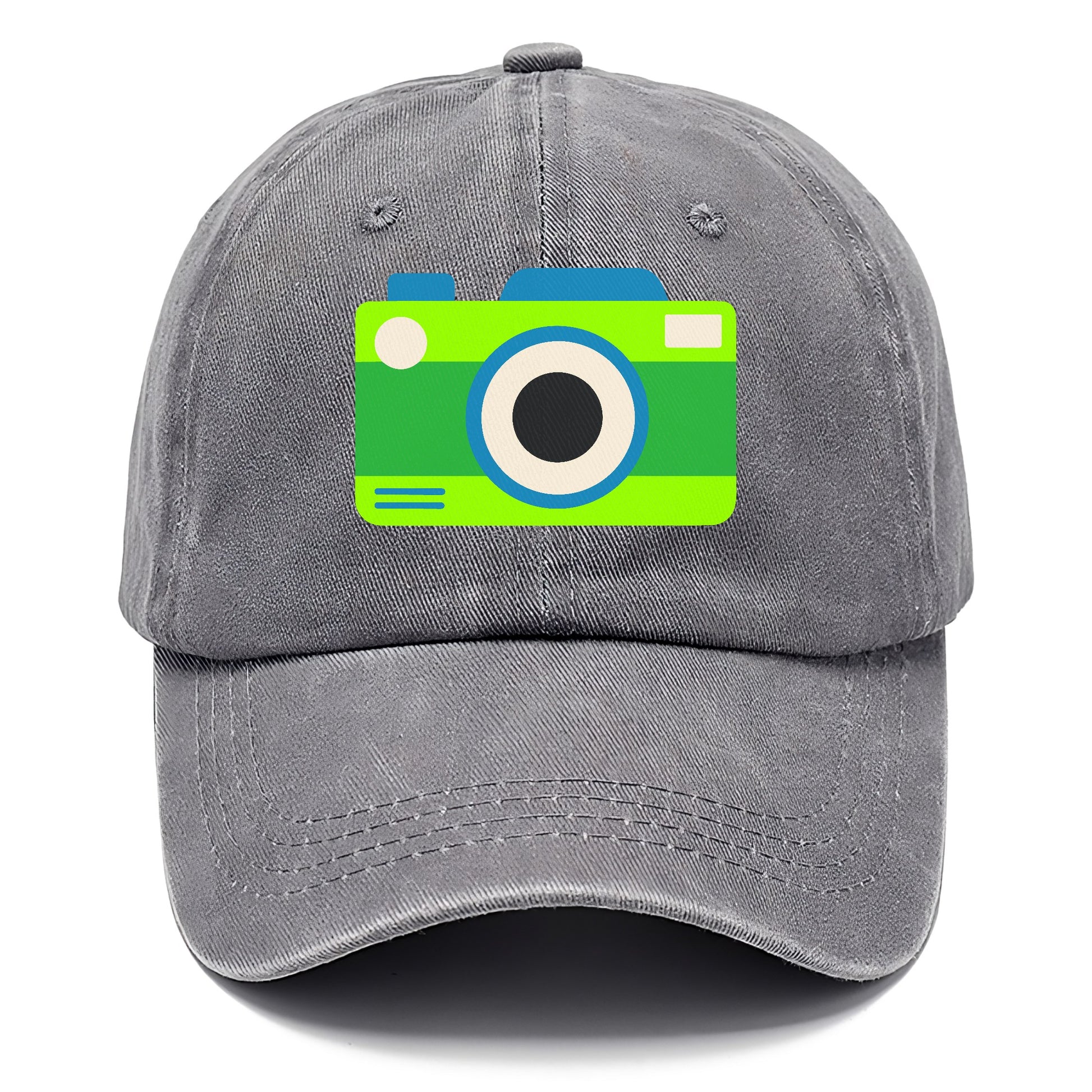 Retro 80s Camera Green Hat