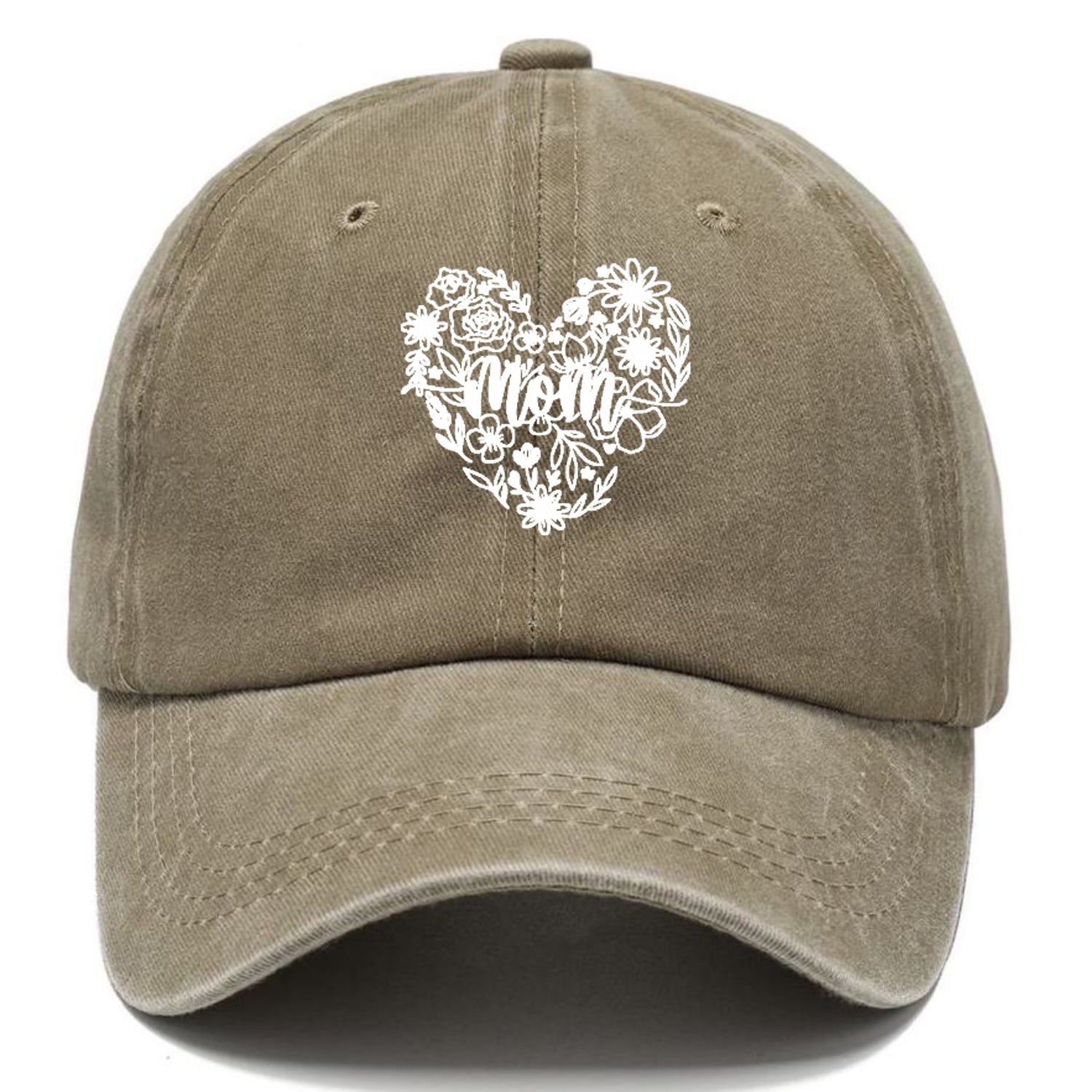 mom floral heart Hat