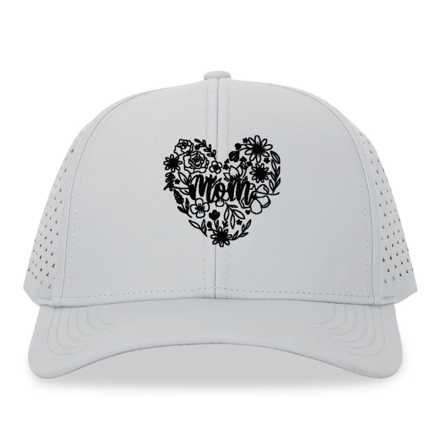 mom floral heart Hat