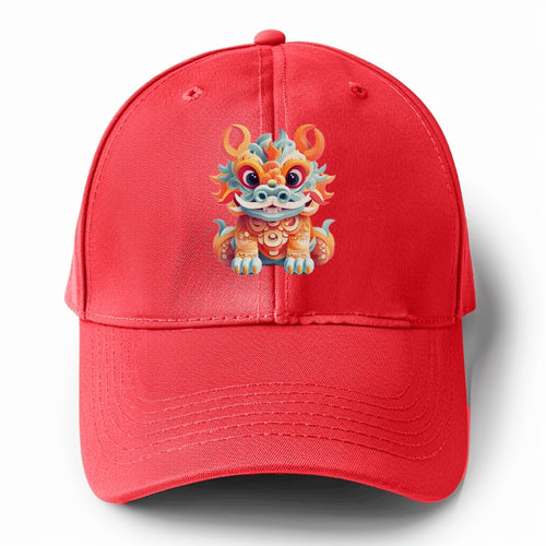 Cute Cny Dragon Solid Color Baseball Cap