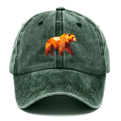 Geometric Bear on the Move Hat