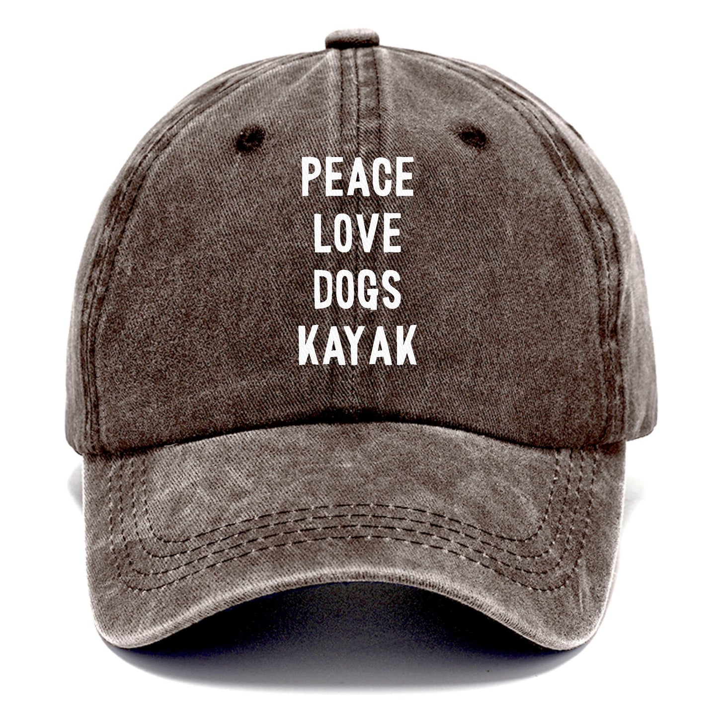 peace love dog kayak Hat