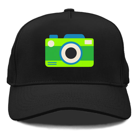 Retro 80s Camera Green Hat