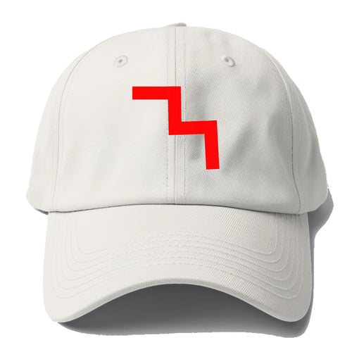 Retro 80s Zig Zag Red Baseball Cap