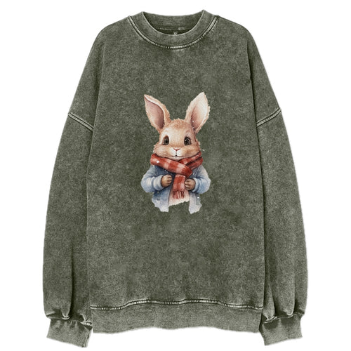 Baby Bunny With Scarf Vintage Sweatshirt