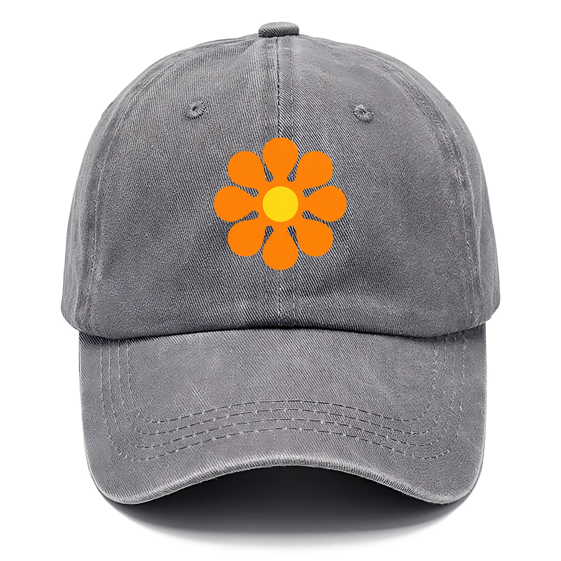 Retro 80s Flower Orange Hat