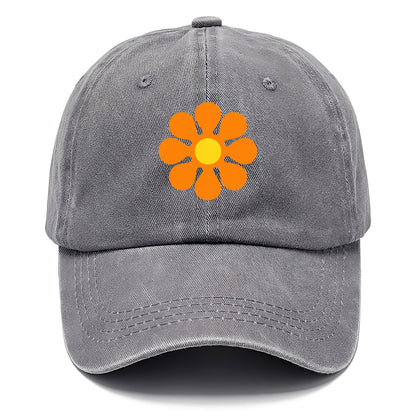 Retro 80s Flower Orange Hat