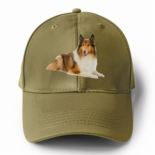 Rough Collie Solid Color Baseball Cap