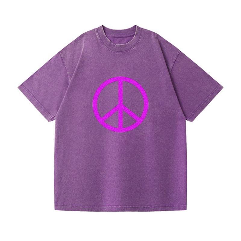 Retro 80s Peace Sign Purple Hat