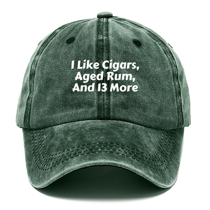 i like cigars, aged rum and 13 more Hat