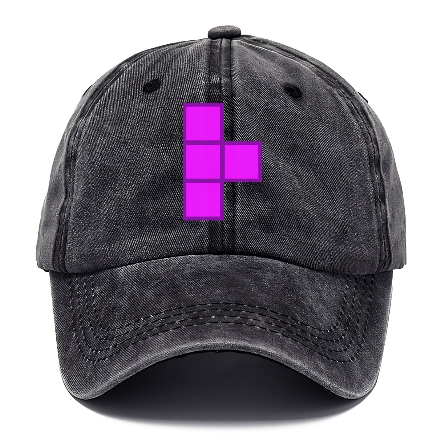 Retro 80s Tetris Blocks Purple Hat