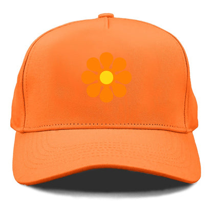 Retro 80s Flower Orange Hat