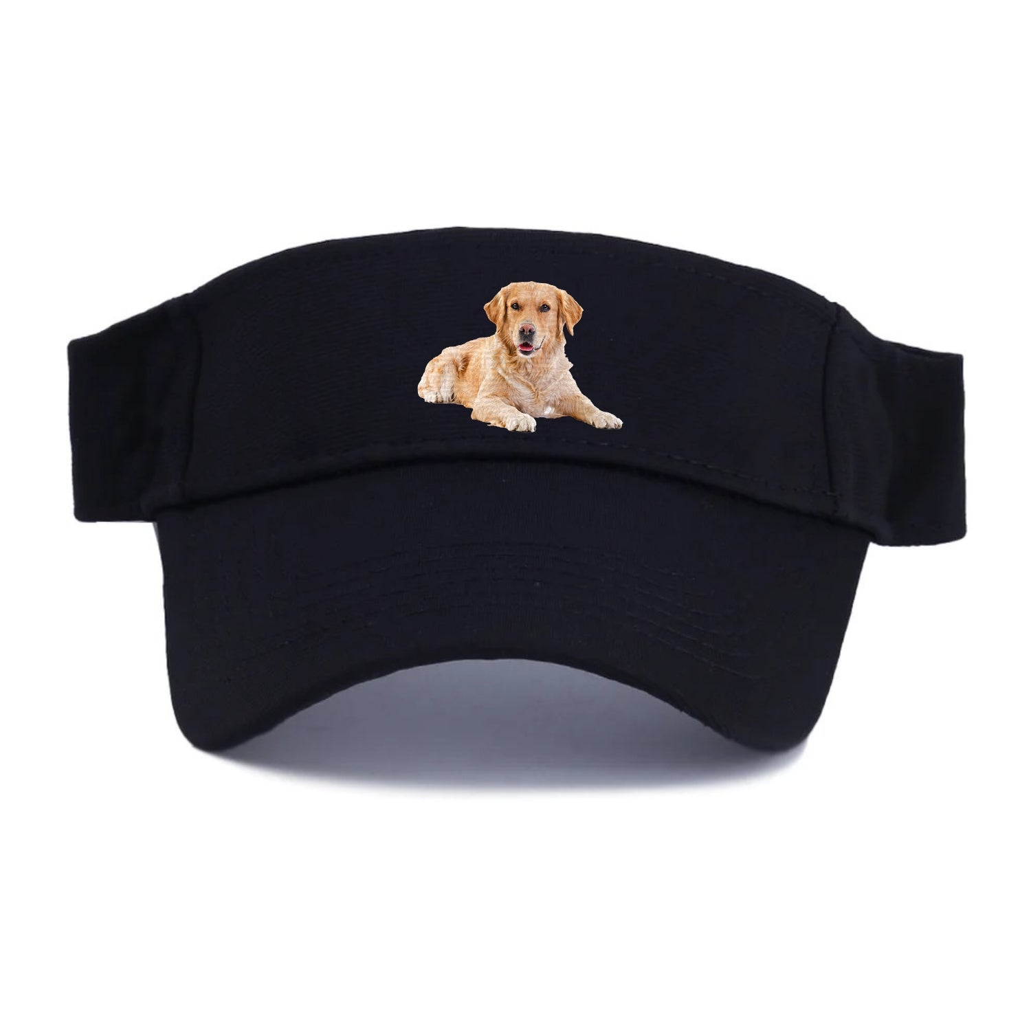 Golden Retriever laying down Hat