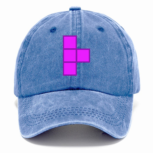 Retro 80s Tetris Blocks Purple Classic Cap