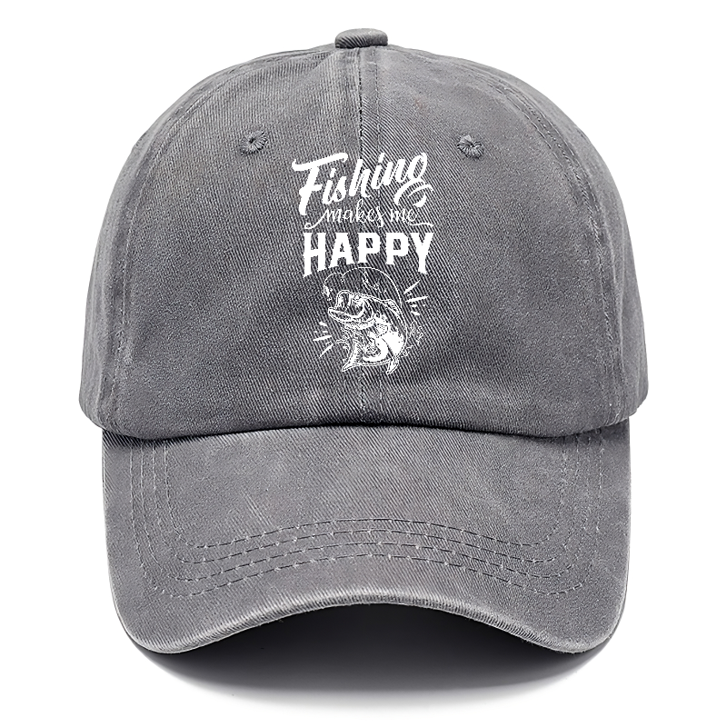 Fishing makes me happy Hat