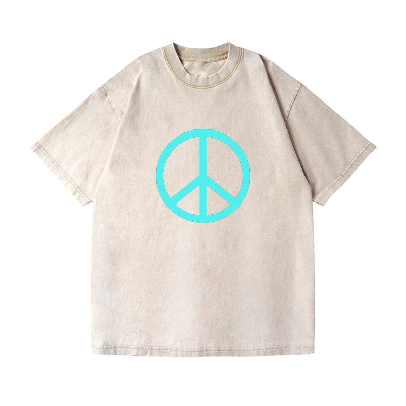 Retro 80s Peace Sign Blue Hat