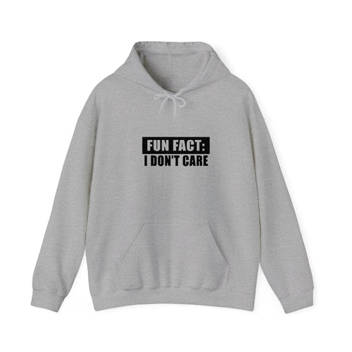 Fun Fact I Dont Care Hooded Sweatshirt