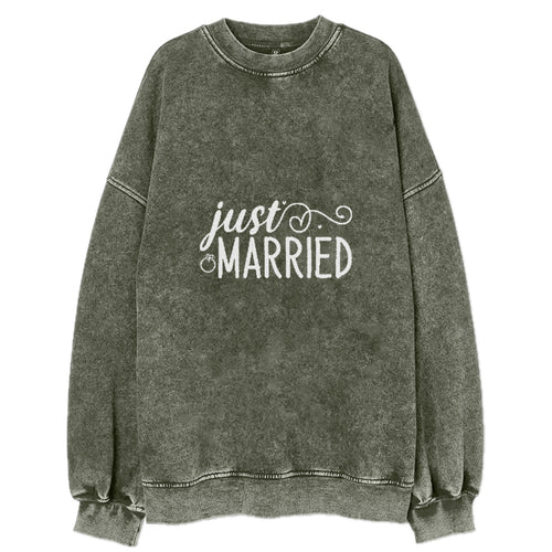 Just Married Vintage Sweatshirt