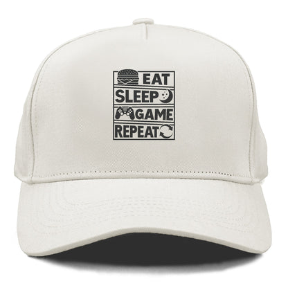 Eat Sleep Game Repeat Hat