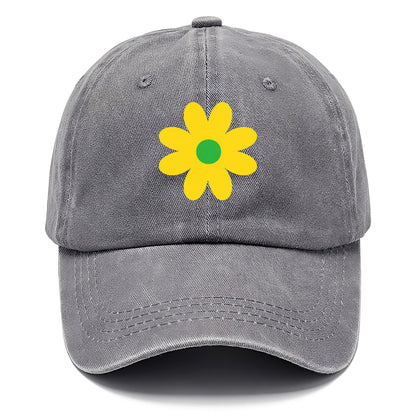 Retro 80s Flower Yellow Hat