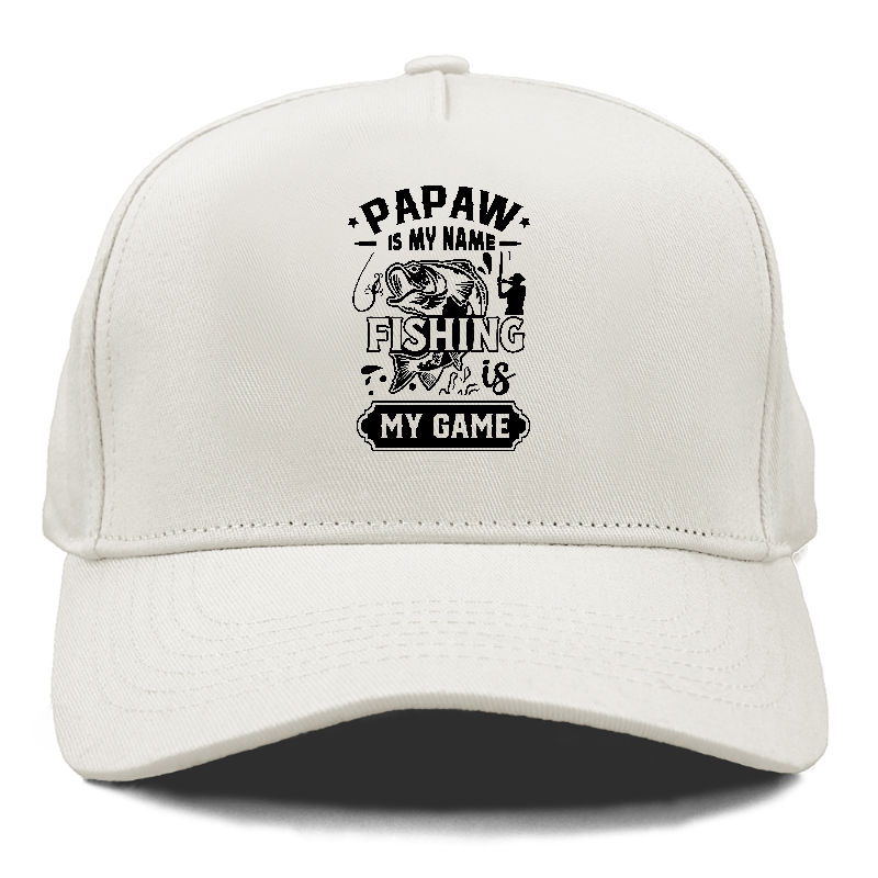 Papaw Is My Name Fishing Is My Game Baseball Cap Red