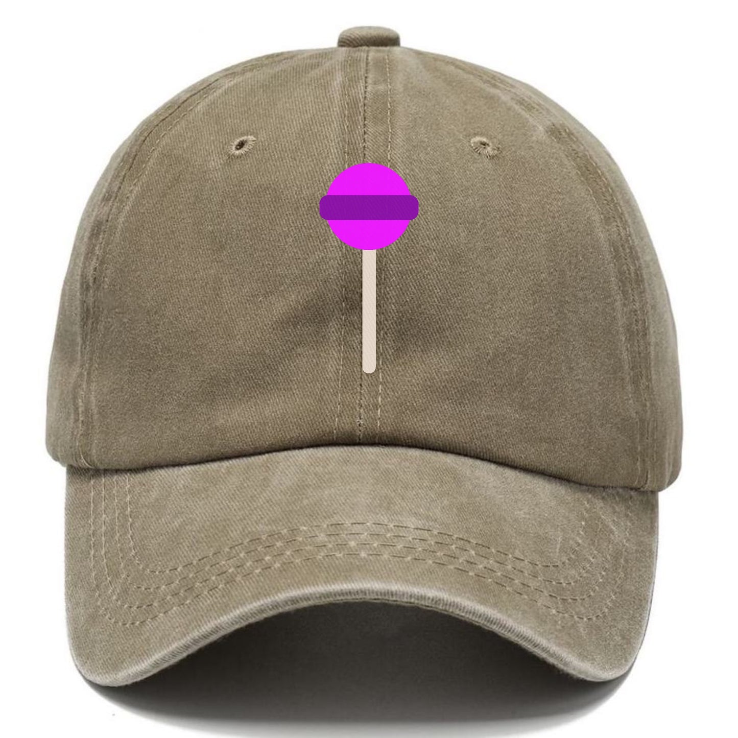 Retro 80s Lollipop Purple Hat