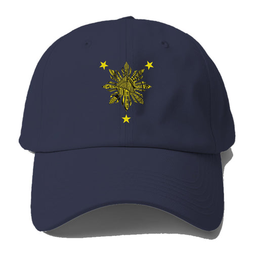 Filipino Cultural Sun Motif Baseball Cap For Big Heads