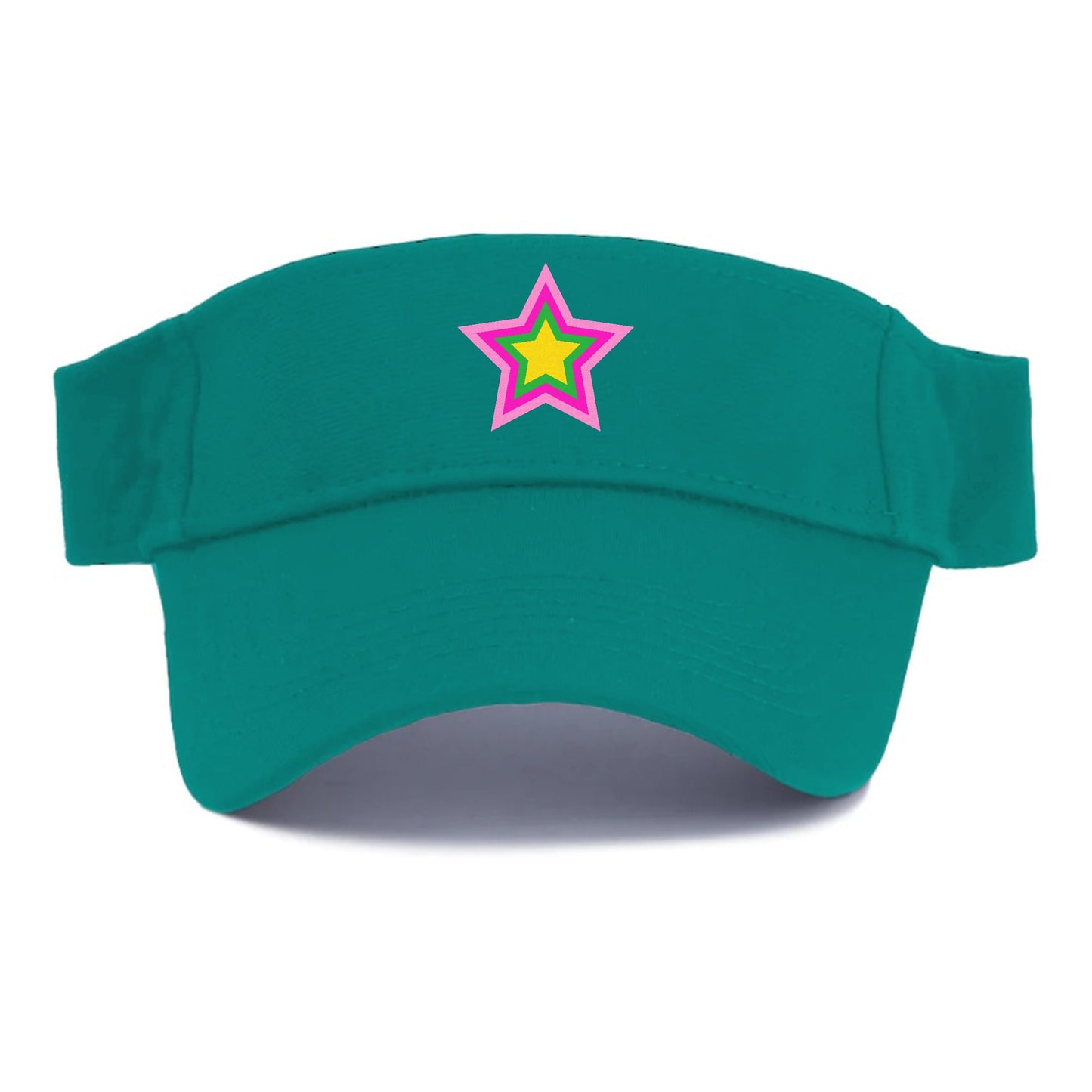 Retro 80s Star Rainbow Pink Hat