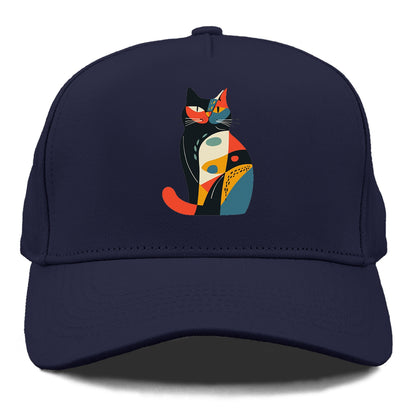 Abstract Elegance Colorful Cat Hat