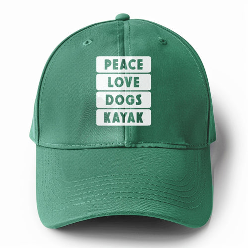 Peace Love Dogs Kayak Classic Solid Color Baseball Cap