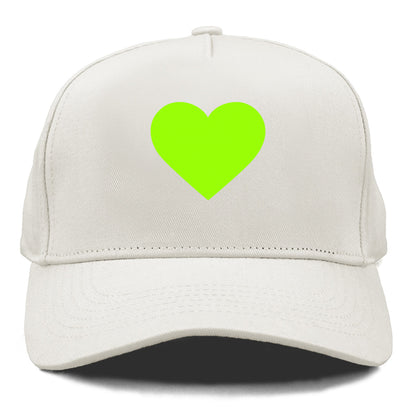 Retro 80s Heart Green Hat