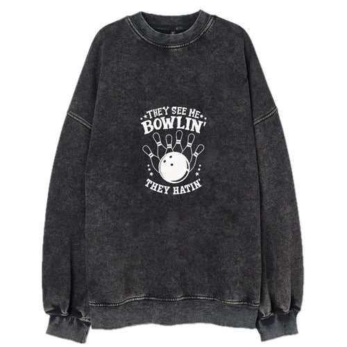 Rollin' Strikes: Unleash Your Bowling Spirit Vintage Sweatshirt