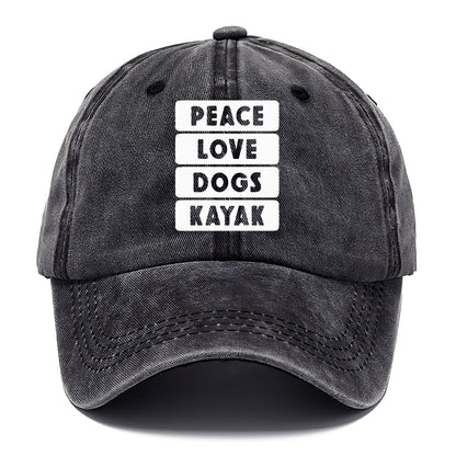 peace love dogs kayak classic Hat