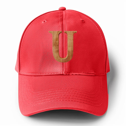 Letter U Solid Color Baseball Cap