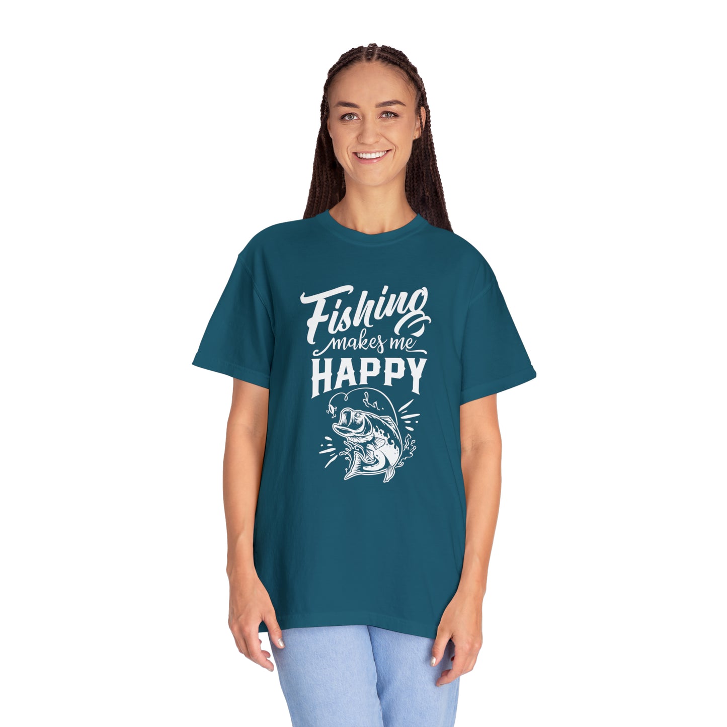 Camiseta "Serene Waters: Felicidad infundida por la pesca"