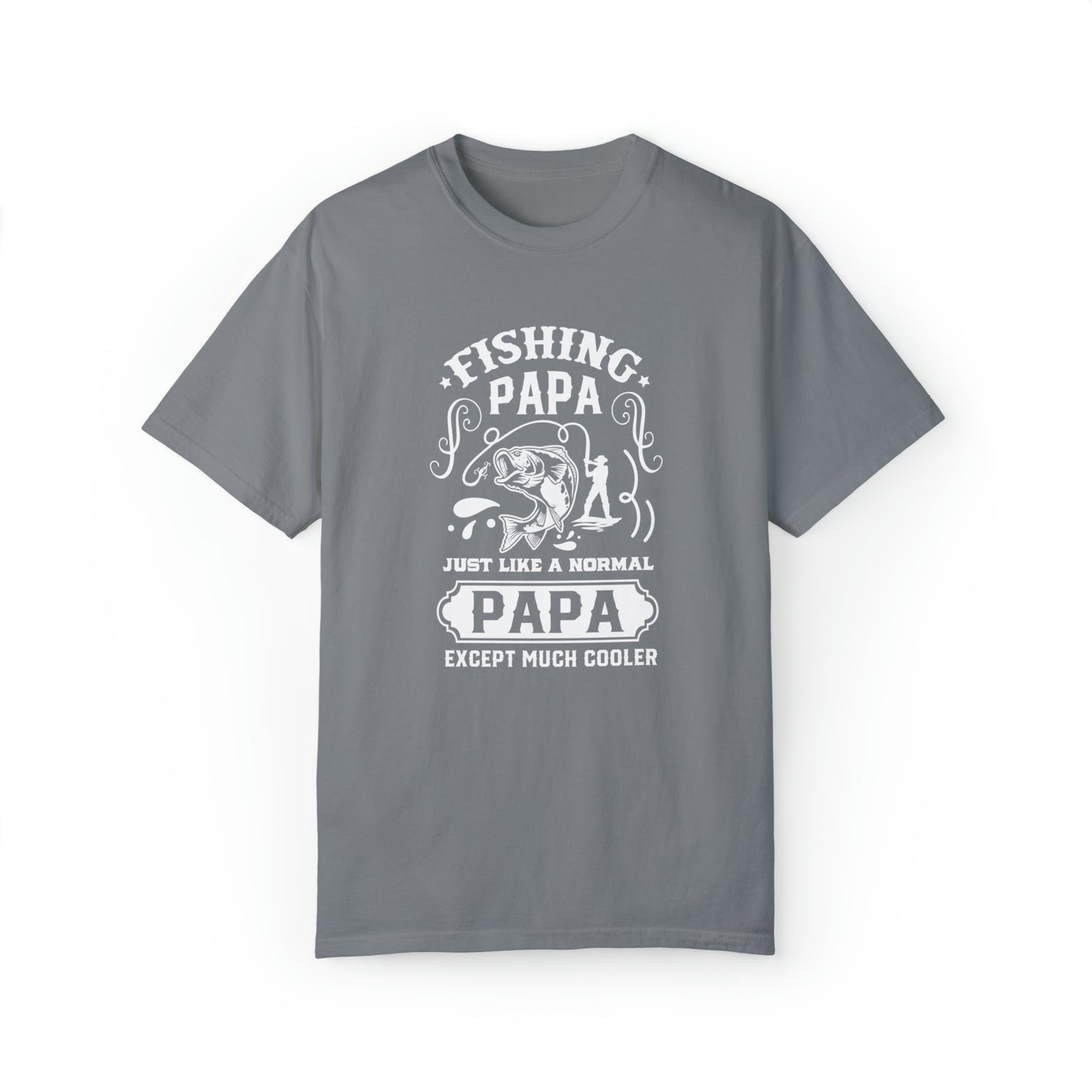 Fishing papa just like a normal papa except much cooler T-shirt