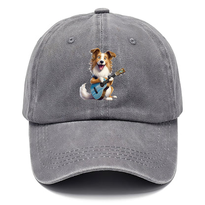 Shepherd Dog playing a guitar Hat