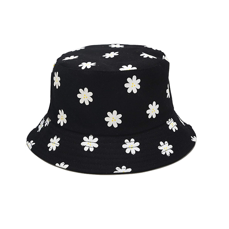 Pandaize Sombrero de cubo reversible con estampado unisex de doble cara 