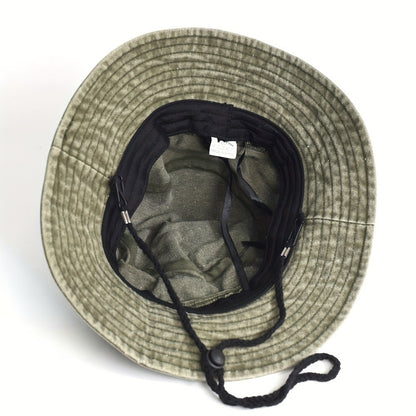 Pandaize Primavera Verano Sombrero de Algodón Lavado para Hombres y Mujeres - Sombrero Panamá Pesca Caza Gorra para protección Solar al Aire Libre 