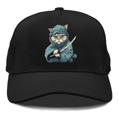 Ninja Cat Fierce Feline Warrior Hat