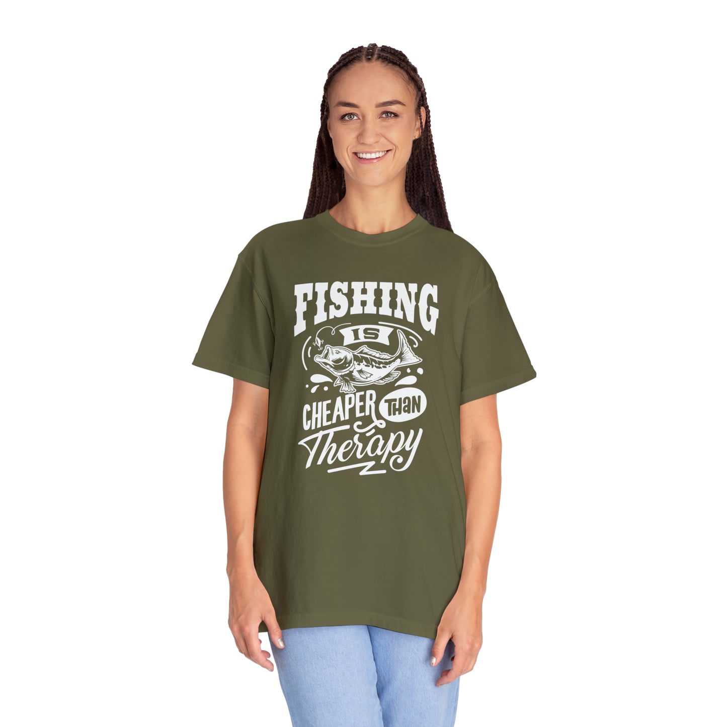 Reel in Tranquility: Fishing Therapy T-Shirt