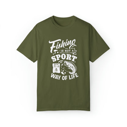 「釣りはスポーツではありません、それは生き方です」Tシャツ