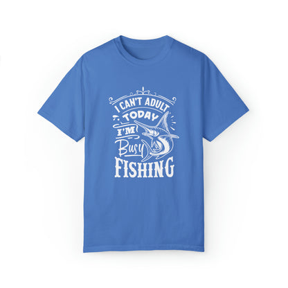 Camiseta "Hoy no soy adulto, estoy ocupado pescando"