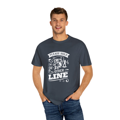 Camiseta On the Line: Por favor, espera, estoy en la otra línea